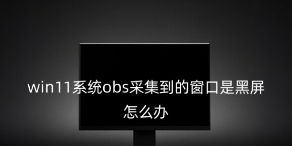 win11系统obs采集到的窗口是黑屏怎么办