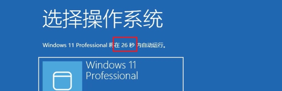如何关闭开机的操作系统选择读秒